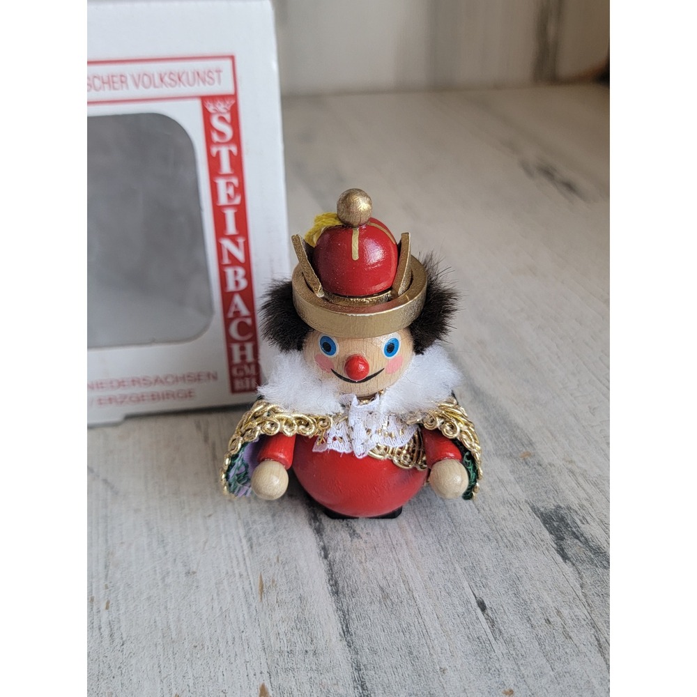 Steinbach king crown vintage ornament Xmas German unique